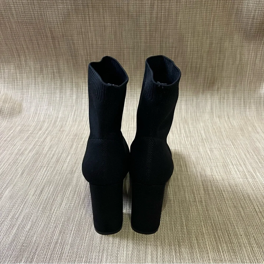 MIA Kaya Black Platform Sock Booties Women's Black Size 8.5 - Picture 3 of 13